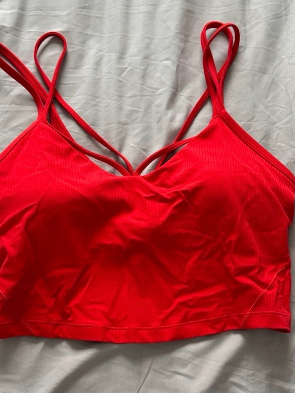 lululemon athletica Red Strappy Sports Bra